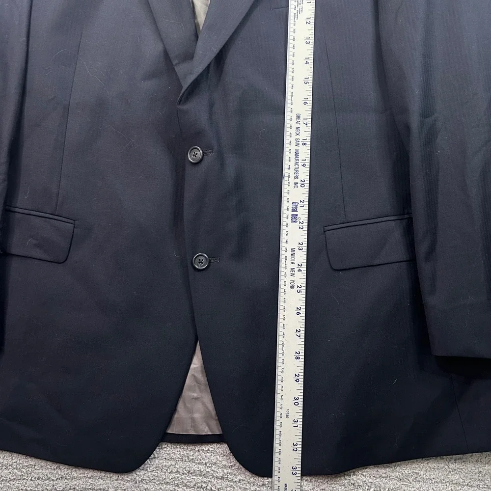 Hart Schaffner Marx Suit 50R Navy Blue 2 Button  Classic Big Tall USA made